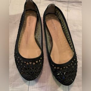 Giani Bini Black Flats with Rhinestones